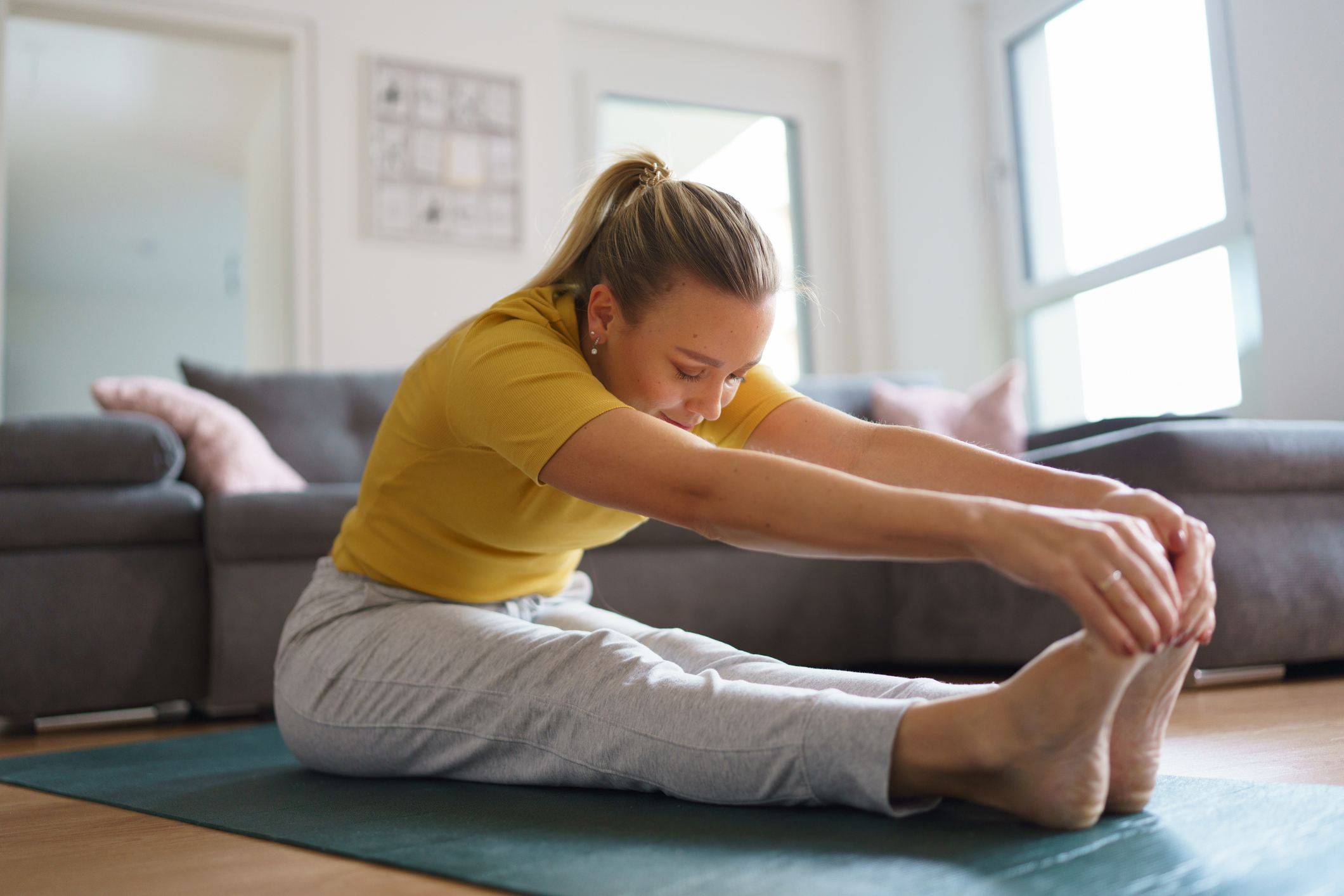 A woman doing exercise