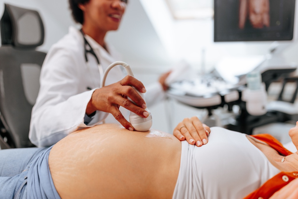 A woman gets an ultrasounds 